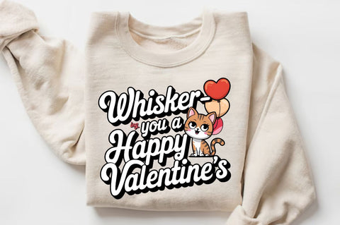 Whisker ing you a Happy Valentine’s Sublimation Design Sublimation Regulrcrative 