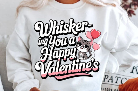 Whisker ing you a Happy Valentine’s Sublimation Design Sublimation Regulrcrative 