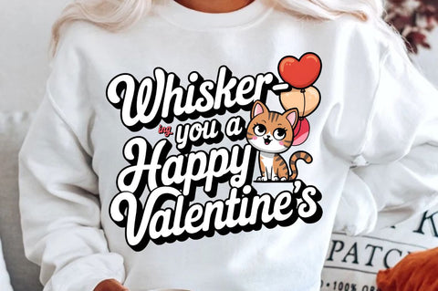 Whisker ing you a Happy Valentine’s Sublimation Design Sublimation Regulrcrative 