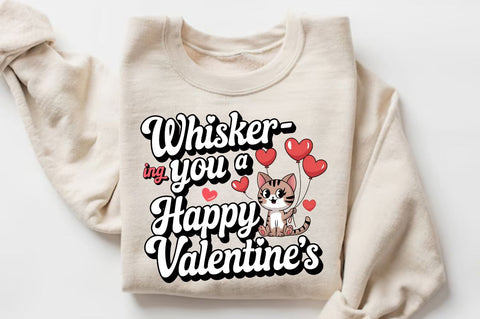 Whisker ing you a Happy Valentine’s Sublimation Design Sublimation Regulrcrative 