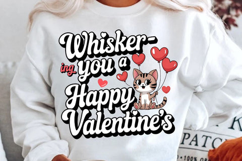 Whisker ing you a Happy Valentine’s Sublimation Design Sublimation Regulrcrative 