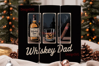 Whiskey Dad 20oz Tumbler Wrap Sublimation DesignSVG 