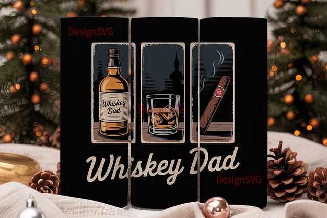 Whiskey Dad 20oz Tumbler Wrap Sublimation DesignSVG 