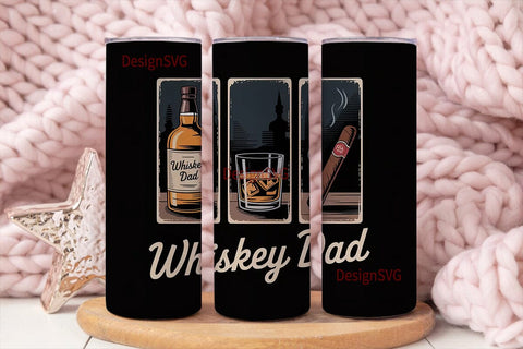 Whiskey Dad 20oz Tumbler Wrap Sublimation DesignSVG 