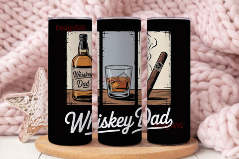Whiskey Dad 20oz Tumbler Wrap Sublimation DesignSVG 