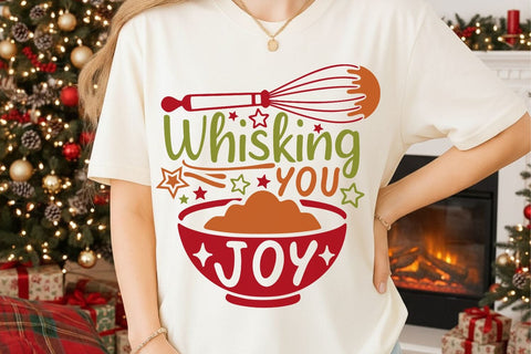Whisking You Joy| Funny Christmas Baking SVG Cutting Files. SVG CosmosFineArt 