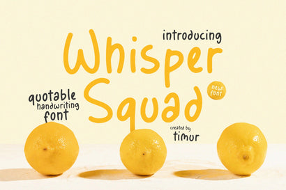 Whisper Squad - Quotable Handwriting Font Font Timur type 