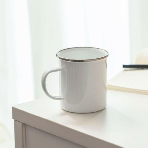 White 17oz Camping Mug | Craft Express Sublimation-Ready Enamel Mug | Blanks for Sublimation Physical Craft Express 