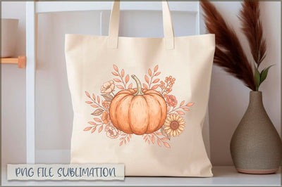 White Boho Pumpkin Fall Tote Bag Sublimation Shetara Begum 