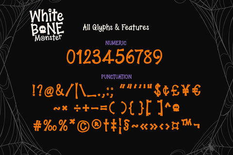 White Bone Monster Font BB Digital Arts 