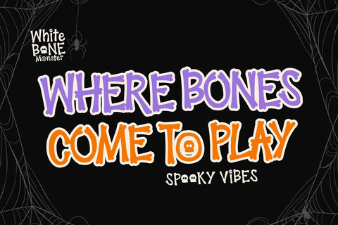 White Bone Monster Font BB Digital Arts 