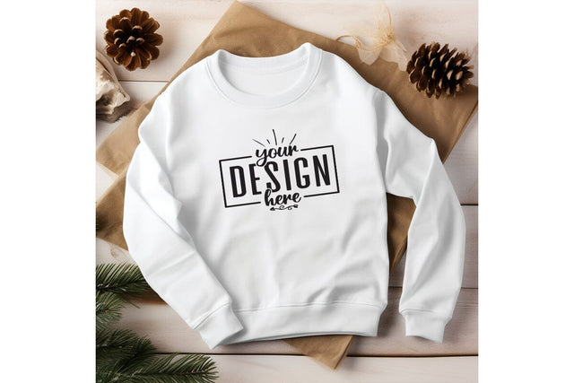 White Christmas Sweatshirt Mockups SVG Craftlabsvg24 