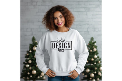 White Christmas Sweatshirt Mockups SVG Craftlabsvg24 