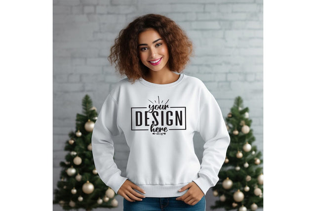 White Christmas Sweatshirt Mockups SVG Craftlabsvg24 