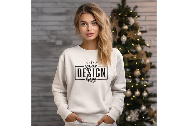 White Christmas Sweatshirt Mockups SVG Craftlabsvg24 