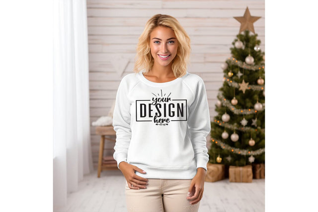 White Christmas Sweatshirt Mockups SVG Craftlabsvg24 