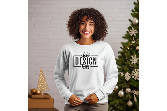 White Christmas Sweatshirt Mockups SVG Craftlabsvg24 