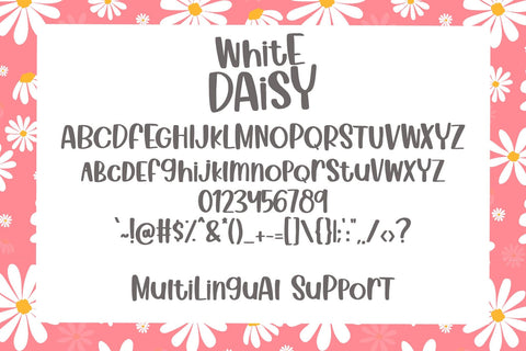 White Daisy Font Dm Letter Studio 