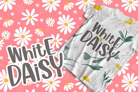 White Daisy Font Dm Letter Studio 