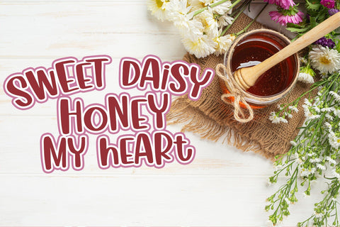 White Daisy Font Dm Letter Studio 