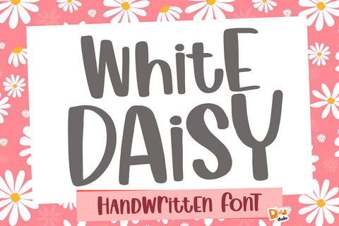 White Daisy Font Dm Letter Studio 