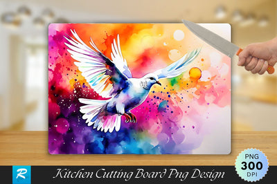 White Dove Cutting Board Sublimation Regulrcrative 