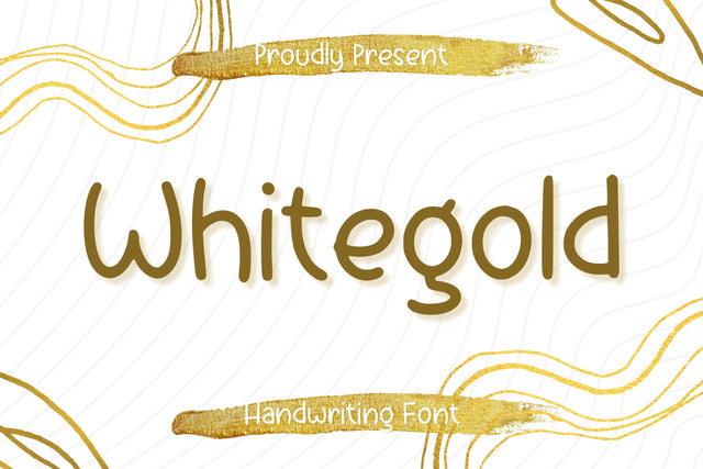 White Gold Font Aisyah 