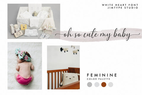 White Heart | Wedding Branding Font Font Jimtype Studio 