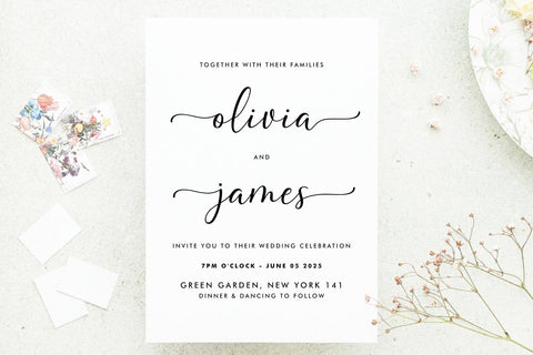 White Heart | Wedding Branding Font Font Jimtype Studio 
