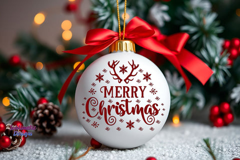 White Holiday Ornament Mockup Mock Up Photo Sublimatiz Designs 