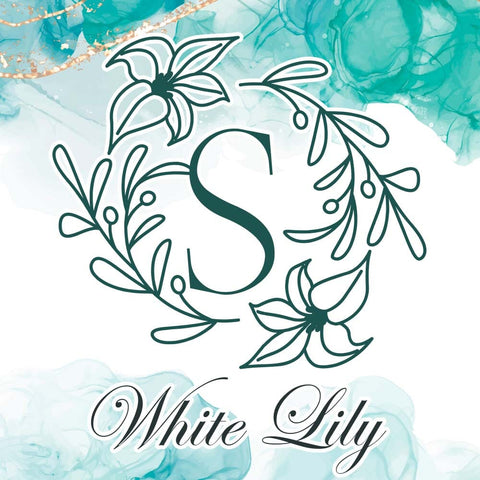 White Lily Monogram Font Dm Letter Studio 