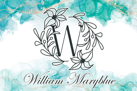 White Lily Monogram Font Dm Letter Studio 