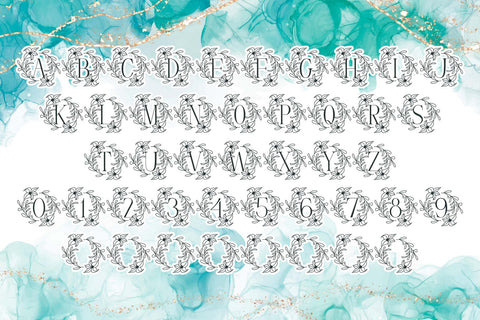 White Lily Monogram Font Dm Letter Studio 