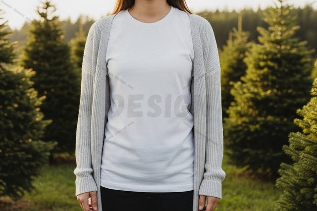 White long sleeve t-shirt mockup Mock Up Photo Designangry 