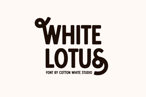 White Lotus Font Cotton White Studio 