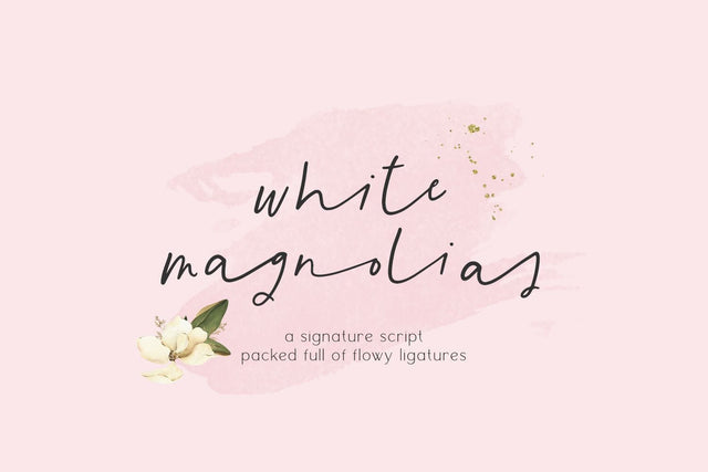 White Magnolias Script Font Beck McCormick 