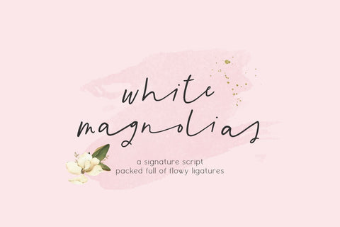 White Magnolias Script Font Beck McCormick 
