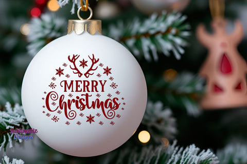 White Ornament Mockup for Christmas Mock Up Photo Sublimatiz Designs 