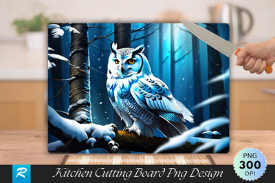 White Owl Cutting Board Sublimation Regulrcrative 