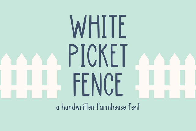 White Picket Fence, Farmhouse Handwritten Font for Cricut, Cute Handwriting Font Designing Digitals 