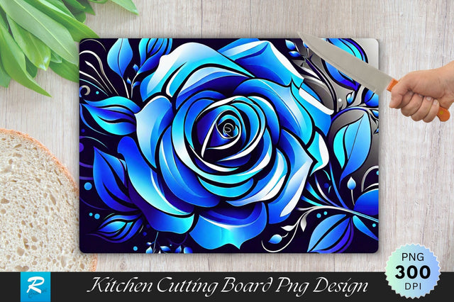 White Rose Cutting Board PNG Sublimation Regulrcrative 