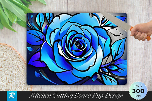 White Rose Cutting Board PNG Sublimation Regulrcrative 