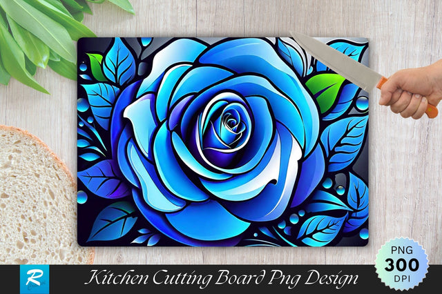 White Rose Cutting Board PNG Sublimation Regulrcrative 