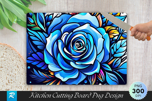 White Rose Cutting Board PNG Sublimation Regulrcrative 