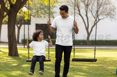 White t-shirt mockup design - family swing Mock Up Photo Regulrcrative 