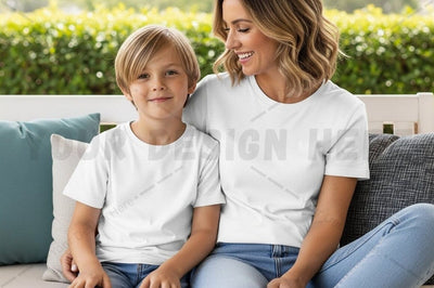 White t-shirt mockup design for kids Mock Up Photo Regulrcrative 