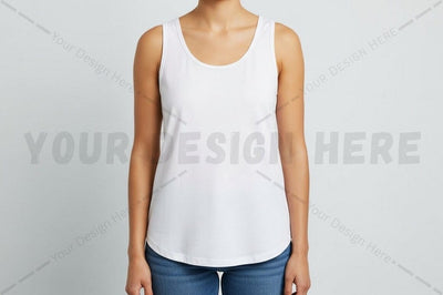 White tank top for women Mock Up Photo Regulrcrative 