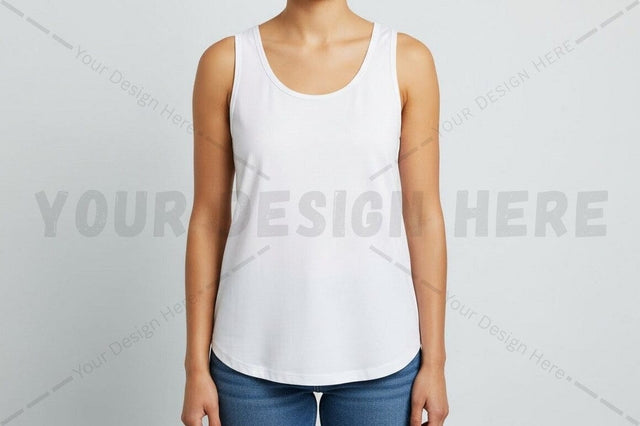 White tank top for women Mock Up Photo Regulrcrative 