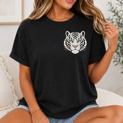 White Tiger Face Embroidery Design – Blue Eyes Tiger Head Wildlife Animal Machine Embroidery File Embroidery/Applique DESIGNS PatternFeed8 