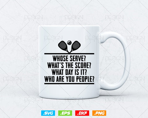 Whose Serve League Funny Pickleball Svg Png Files, Pickleball Friends Cousin Gift Paddles Clipart T shirts Mug Designs, Instant Download SVG DesignDestine 